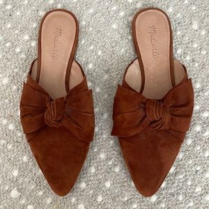 Madewell Suede Bow Mules